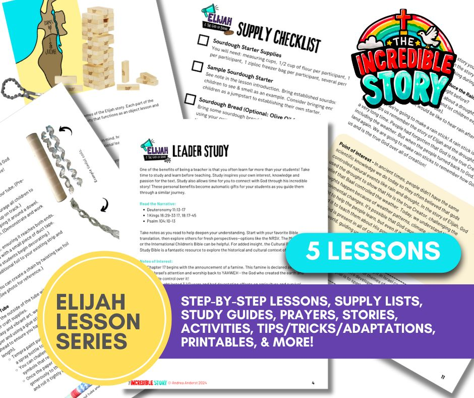 5 Week Elijah Children's Ministry Lesson Set
