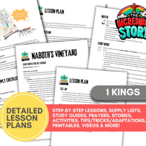 1 Kings Children's Ministry 4 Week Lesson Set